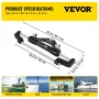 Hydraulic Steering Cylinder 300HP, Hydraulic Steering Front Mount Hydraulic Outboard Marine Steering Kit Without Hydraulic Hose 
