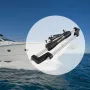 Hydraulic Steering Cylinder 300HP, Hydraulic Steering Front Mount Hydraulic Outboard Marine Steering Kit Without Hydraulic Hose 
