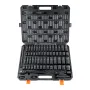 1/2" Drive Impact Socket Set, 65 Piece Socket Set SAE 3/8" to 1-1/4" and Metric 10-24mm, 6 Point Cr-V Alloy Steel for Auto Repai
