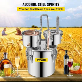 Moonshine Still Distiller 3Gal 12L Rustfrit stål Vanddestiller