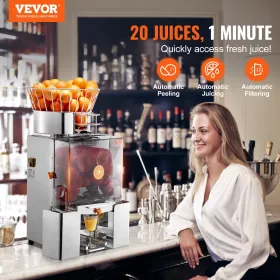 Kommerciel orange juicer -maskine 120W Automatisk juice
