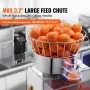 Commercial Orange Juicer Machine, 120W Automatic Feeding Juice Extractor, Stainless Steel Juice Extractor for 25 Oranges Per Min