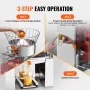 Commercial Orange Juicer Machine, 120W Automatic Feeding Juice Extractor, Stainless Steel Juice Extractor for 25 Oranges Per Min