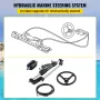 Hydraulic Outboard Steering Kit 300HP, Hydraulic Steering Kit Helm Pump, Hydraulic Boat Steering Kit with 16 Feet Hydraulic