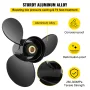 Outboard Propeller, Replace for OEM 3817468, 3-Blade 14.5\" x 19\"" Pitch Aluminium Boat Propeller, Compatible with Volvo Penta 
