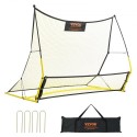 Soccer Trainer, 2-IN-1 Portable Soccer Rebounder Net, 72"x51" Iron Soccer Practice Equipment, Sports Football Rebounder Wall