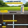 512HZ Sonde 8/5\" and 1/4-20\"" Connectors Rigid Drain Locator for Locating & Detecting Small Sewer & Pipelines, Silver"