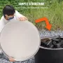 Fire Pit Cover Lid, 20" Portable Firepit Spark Screen,Stainless Steel Steel Metal Cover, Easy-Opening Outdoor Wood Burning and C