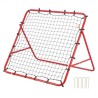 Fodbold rebounder rebound net, kick-back 39 "x39", bærbare fodboldtræning gaver, fuldt justerbare vinkler målnet, aids &