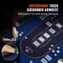 8 Player Foldable Poker Table, Blackjack Texas Holdem Poker Table with Padded Rails and Stainless Steel Cup Holders, Portable Fo