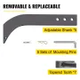5pcs Box Blade Shank, 16" Scarifier Shank, 3 Holes Box Scraper Shank, Ripper Shank with Removable Tapered Teeth and Pins, Adjust