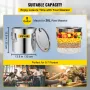 Still Distiller 8.5Gal Stainless Steel Water Distiller 38L Copper Tube Home Brewing Kit Build-in Thermometer for DIY Whisky Wine