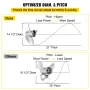 Outboard Propeller, Replace for OEM 3860709, 3-Blade 14.5\" x 21\"" Pitch Steel Boat Propeller, Compatible with Volvo Penta SX D