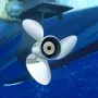 Outboard Propeller, Replace for OEM 3860709, 3-Blade 14.5\" x 21\"" Pitch Steel Boat Propeller, Compatible with Volvo Penta SX D