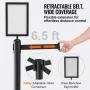 Crowd Control Stanchions, 6-Pack Crowd Control Barriers, Carbon Steel Baking Painted Stanchion Queue Post with Sign Holder & 3PC