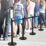 Crowd Control Stanchions, 6-Pack Crowd Control Barriers, Carbon