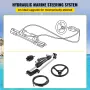 Hydraulic Boat Steering Kit, 300HP Hydraulic Steering Kit Helm Pump, Cylinder, Wheel, 18 Feet Hose Hydraulic Steering Seal Kit,