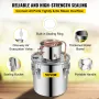 Still Distiller 8.5Gal Stainless Steel Water Distiller 38L Copper Tube Home Brewing Kit Build-in Thermometer for DIY Whisky Wine