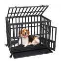 38 Inch Heavy Duty Dog Crate, Indestructible Dog Crate, 3-Door Heavy Duty Dog Kennel for Medium to Large Dogs with Lockable