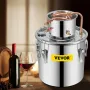 Still Distiller 8.5Gal Stainless Steel Water Distiller 38L Copper Tube Home Brewing Kit Build-in Thermometer for DIY Whisky Wine