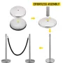 Crowd Control Stanchion, Sæt med 2 stykker Stanchion Set
