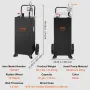 30 Gallon Gas Caddy, Fuel Storage Tank with Wheels, Portable Fuel Caddy with Manuel Transfer Pump, Gasoline Diesel Fuel Containe