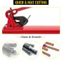 Bench Swager Tool 24\" Wire Rope Swaging Tool with Crimper Cable Bolt Cutter Head Bench Crimper 1/16\""-3/16\"" Aluminum/Copper 