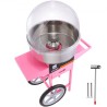 Commercial Cotton Candy Machine with Cart & Cover Sugar Floss Maker 1000W