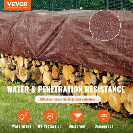 Presenning 20x40 ft 16 mil ekstra tyk, vandtæt polyplast