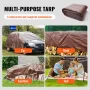 Tarp 609.6 x 1219.2 cm 0.41 mm Extra Thick, Waterproof Poly Plastic Tarps Cover, Multi-Purpose Outdoor Tarpaulin with Grommets &