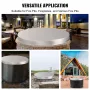 Fire Pit Cover Lid, 27" Portable Firepit Spark Screen,Stainless Steel Steel Metal Cover, Easy-Opening Outdoor Wood Burning and C