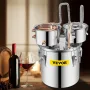 Moonshine Still Distiller 5Gal 21L Rustfrit stål Vanddestiller