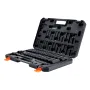 1/2" Drive Impact Socket Set, 33 Piece Socket Set SAE 3/8"-1" and Metric 10-24mm, 6 Point Cr-V Alloy Steel for Auto Repair, Easy