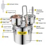 Moonshine Still Distiller 5Gal 21L Rustfrit stål Vanddestiller