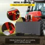 Skid Steer Mount Plate 0.24" Thick Skid Steer Attachment Plate High Quality Steel Quick Attachment Loader Plate with 3 Additiona