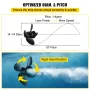 Outboard Propeller, Replace for OEM 3587522, 4-Blade 14 1/4\" x 19\"" Pitch Aluminium Boat Propeller, Compatible with Volvo Pent