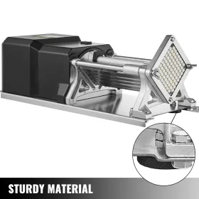 Electric Fry Cutter with 4 Replaceable Blades Electric Potato Cutter Anti-slip feet French Fries Cutter Electric Copper Motor