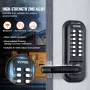 Mechanical Keyless Entry Door Lock, 14 Digit Keypad, Embedded Outdoor Gate Door Locks Set with Keypad and Handle, Water-proof Zi