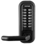 Mechanical Keyless Entry Door Lock, 14 Digit Keypad, Embedded Outdoor Gate Door Locks Set with Keypad and Handle, Water-proof Zi