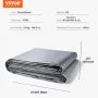 TARP Vandtæt 16x20 ft, plastpoly -tarp -dækning 10 mil, multi