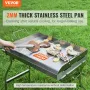 Stove Top Griddle, 23.5"x16" Pre-Seasoned Stainless Steel Griddle, Rectangular Double Burner Griddle Pan, Non-Stick Family Pan C