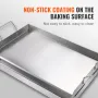 Stove Top Griddle, 23.5"x16" Pre-Seasoned Stainless Steel Griddle, Rectangular Double Burner Griddle Pan, Non-Stick Family Pan C