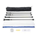 Dust Barrier Poles, 10 Ft Barrier Poles, Dust Barrier System with 4 Telescoping Poles, Magnetic Zipper, Carry Bag and