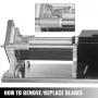 Electric Fry Cutter with 4 Replaceable Blades Electric Potato Cutter Anti-slip feet French Fries Cutter Electric Copper Motor El