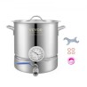 Stainless Steel Kettle, 5 GALLON Brewing Pot, Tri Ply Bottom for Beer, Brew Kettle Pot for Beer Brewing, Home Brewing Supplies