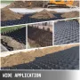 Geo Grid Ground Grid 2.74 x 5.18 m, Geo Cell Grid 10.16 cm Thick, Gravel Grid HDPE Material, Ground Stabilization Grid 855.79 kg