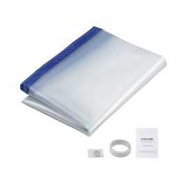 Dust Barrier, 8.5 x 5 Ft Dust Barrier Door Kit, with Magnetic Self-Closing Zipper, PE Construction Door Cover for Dust