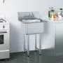 Rustfrit stål Prep & Utility Sink, 1 Rum fritstående lille vask