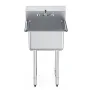 Rustfrit stål Prep & Utility Sink, 1 Rum fritstående lille vask