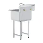 Stainless Steel Prep & Utility Sink, 1 Compartment Free Standing Small Sink Include Faucet & legs, 533.4 x 1041 mm Commercial Si